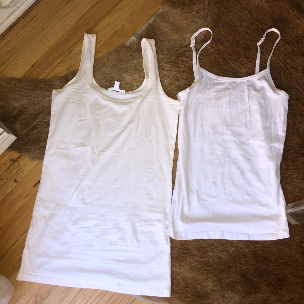 Bundle of White Cotton Tank Tops abound & Joe boxer